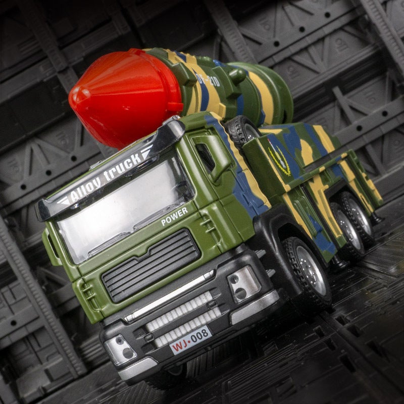 Car Cube 6205A Simulation Missile Rocket Artillery Alloy Military Model Ornaments Children'S Pulling Back Acousto-Optic Toy Car - Image 2